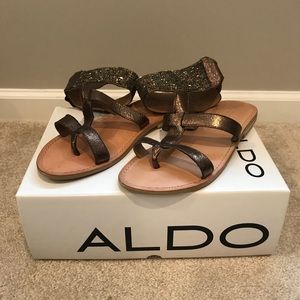 Aldo gladiator style bronze sandals